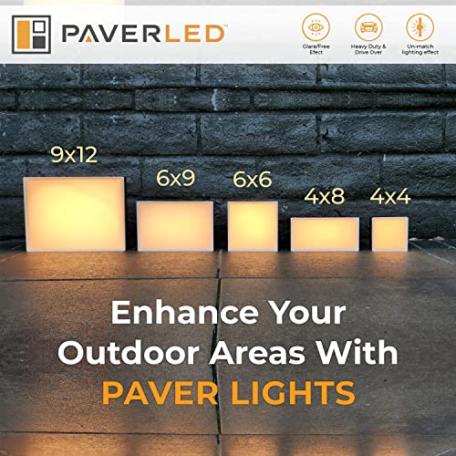 Image of LUMENGY Paver Light 6X9 Inch (5.82 x 8.85 inches) 2700K, Brick Lighting for Pavers, Driveways, Pathways, Patios, Inground & Garden, 12V Waterproof, Drive-Over Rated