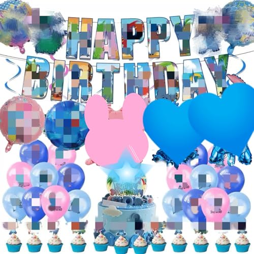 39PCS Kit de Decoración para Fiesta de Cumpleaños,Incluye Globos