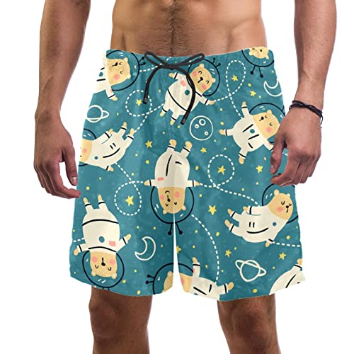 Maillots de bain hommes motif ours étoiles short de plage respirant