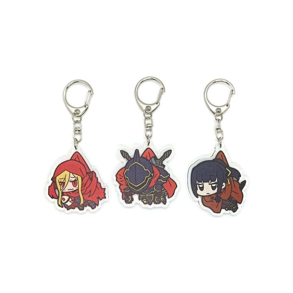 Set of 3 Overlord Acrylic Keychain Momonga (Ainz Ooal Gown), Evil Eye, Narberal Gamma v1, Multicolored, Pendant Height: 2 inches