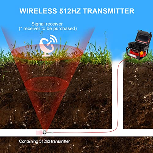 Dispositivo Detector de Cámaras de Alcantarillado Transmisor y Receptor Localizador 512Hz para Inspección de Tuberías miniatura 4