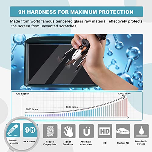 Image of CDEFG for 2019 2020 2021 Silverado 1500 Infotainment 3 Car Touchscreen Navigation Touch Screen Protector, HD Clear Tempered Glass 9H Scratch Resistance (8IN)