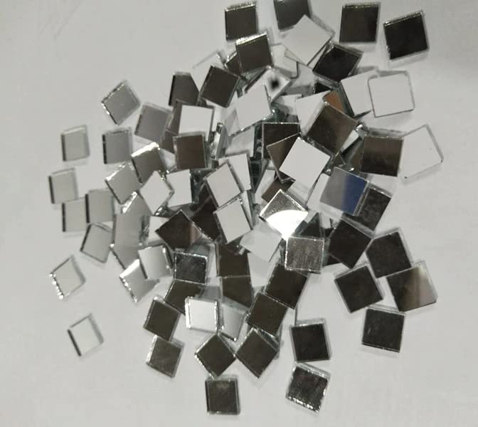 Zeniso® 1CM Glass Mirror Square Shape,200PCS Mirror for Art and Craft & Embroidery Work, Aari Work, Lippan Art Mirror Work, Jewellery Making & Hand Embroidery-image-30