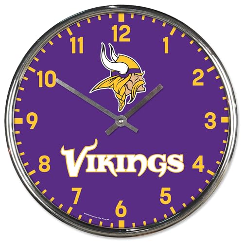 WinCraft Minnesota Vikings Chrome Wall Clock