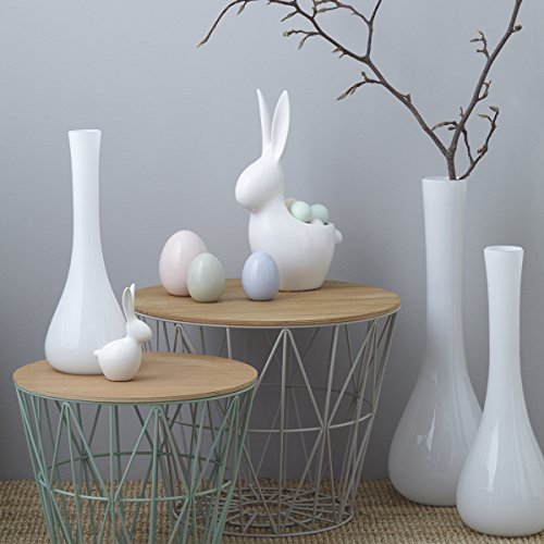 Leonardo Sacchetta vloervaas, 1 stuk, handgemaakte solifleurvaas in gebogen vorm, moderne decoratieve vaas van wit glas hoogte: 40 cm, 035602 - Afbeelding 5