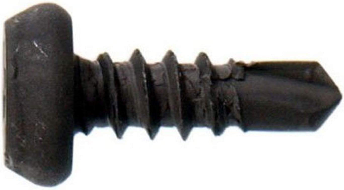 The Hillman Group 47182 7 x 7/16-Inch Pan Head Framing Screw Number 2 Self Drilling Point, Black