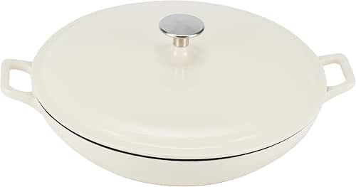 Amazon Basics Enameled Cast Iron - Covered Round Casserole Skillet