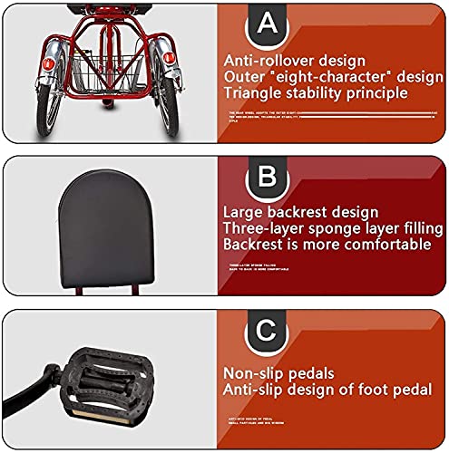 Triciclo para Adultos de 20 Pulgadas miniatura 3