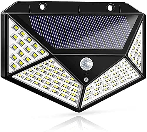100 LED Bright Outdoor Security Lights with Motion Sensor Solar Powered Wireless Waterproof Night Spotlight for Outdoor/Garden Wall, Solar Lights for Home (100 LED)-image-34
