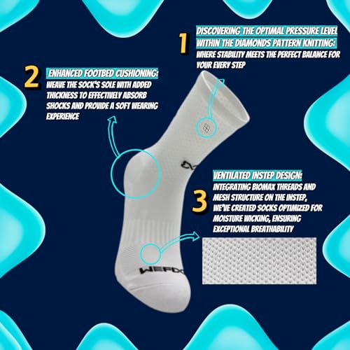 WE FOOT Dual Grip Crew Sports Socks Anti-Slip Socks for Men Women Soccer Football Futsal Basketball Tennis2