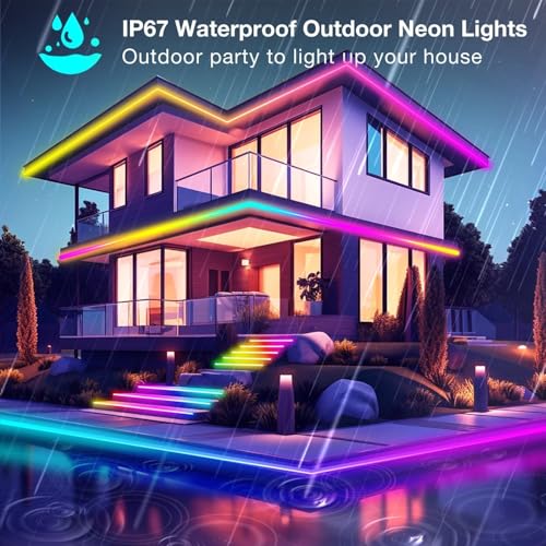 Tira de luces LED neón flexible RGB 16.4ft con control miniatura 5