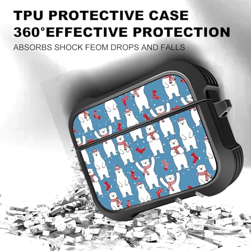 Image of MINGDAO Compatible with AirPods Pro 3 (2025) Case, Stylish PU Leather Design and TPU Shockproof Protective Cover Case with Keychain, Bears MD7450