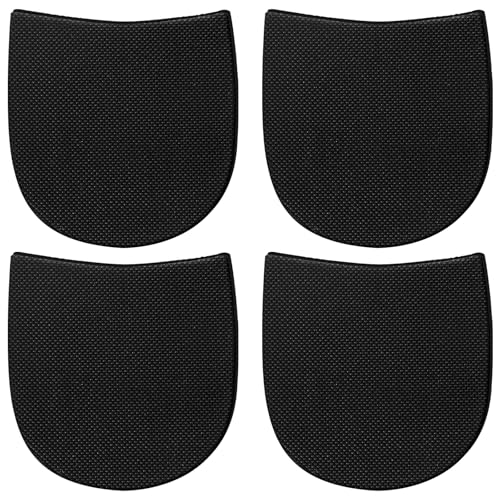 Bremorou 4 Stück Gummisohlen Zum Aufkleben Anti Rutsch Schuhsohlen Reparatur Gummi Protektoren Sohle Pads Aufkleber Schneidbar Sohlengummi für Männer Und Frauen Rutschfeste Schwarz