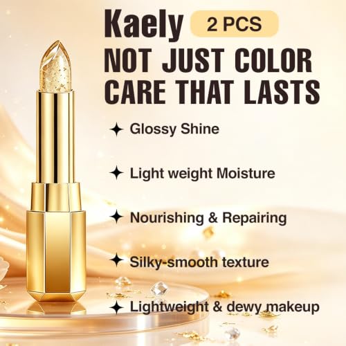 Image of evpct 2Pcs Magic Color Changing Lipstick Long Lasting Waterproof, 03&03