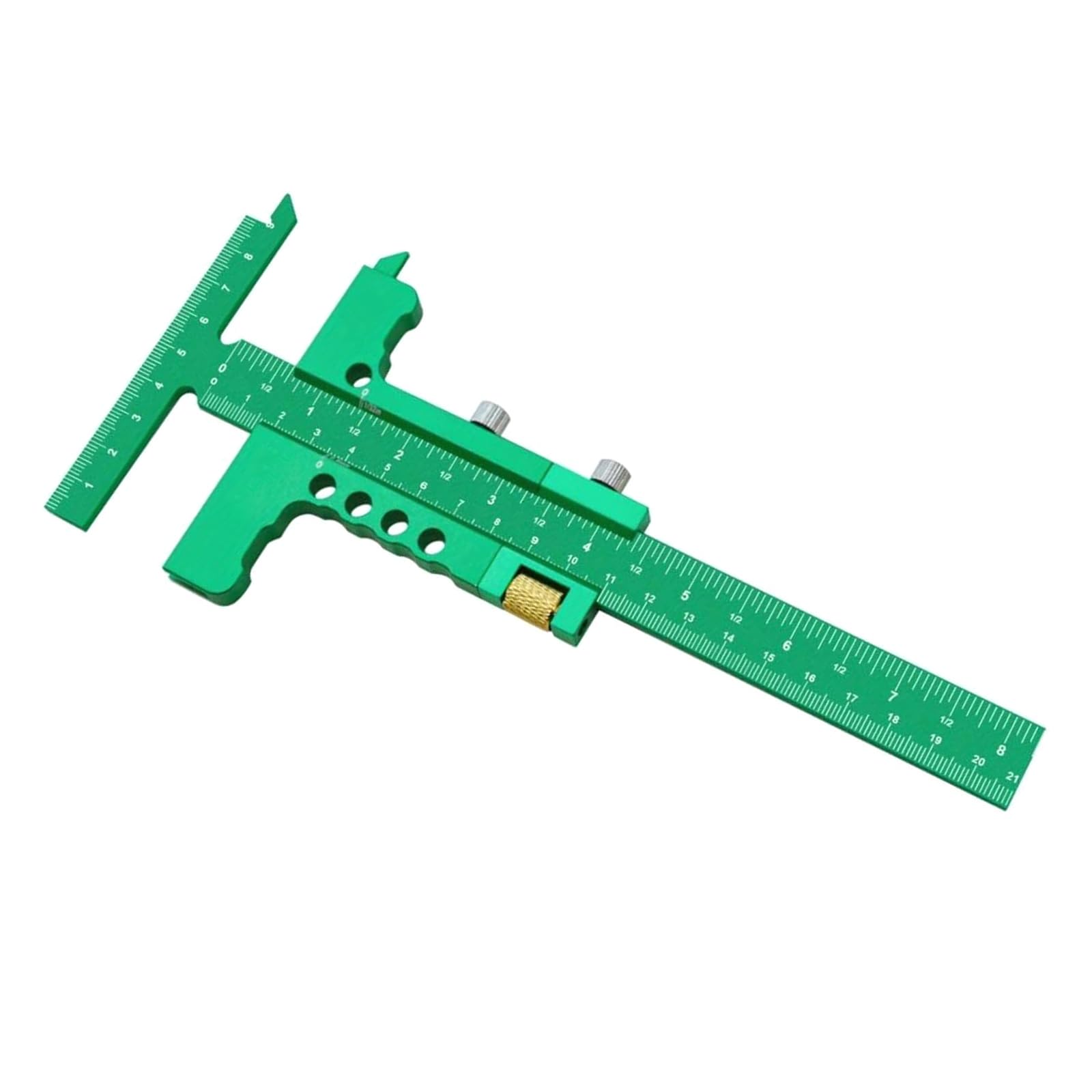 Msioytog Light/Bronze Accuracy Incised Term Shape Arrangement Tool With Tiny Modifiable Screw Ergonomic Woodworking Measuring Instrument Accuracy Woodworking Measuring Tool