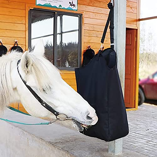 Sacos de feno de alimentação lenta para cavalos, alimentador de feno de cabra, sacos de alimentação