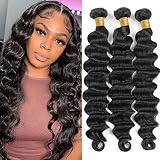 Brazilian Human Hair Weave Bundles - Loose Deep Wave & Natural Wave, 10-14 Inch, Unprocessed Virgin Remy, Can Be Dyed & Bleached