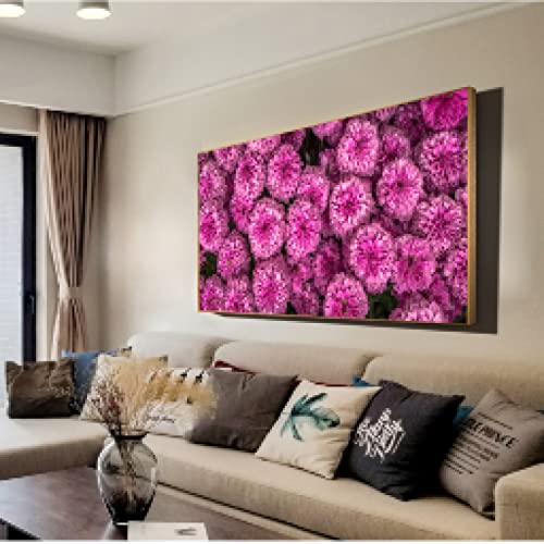 Toile fleurs moderne grand format pour décorer un grand mur