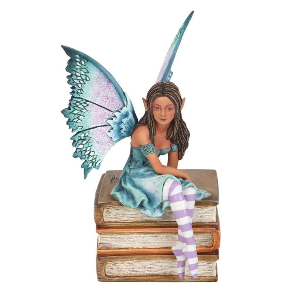 Something Different Wholesale Amy Brown Fairy Figurine: Collectible Fantasy Art, 19cm Watercolour Book Fairy Sculpture, Purple and Teal Resin Statue - Magical Realms Display Piece