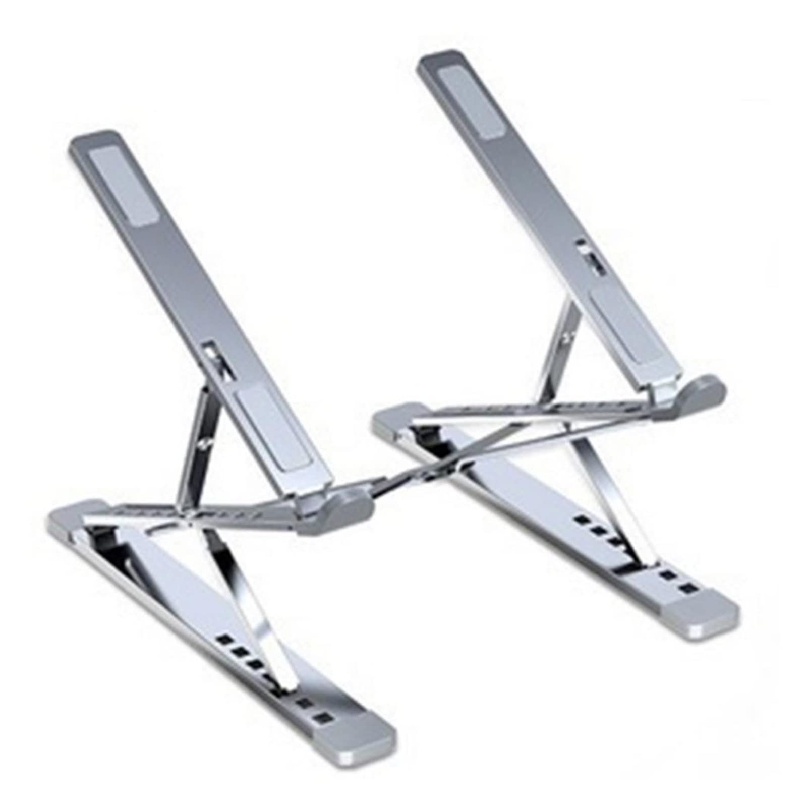 Supporto for Laptop Regolabile in Lega di Alluminio for Supporto da Tavolo for Tablet Supporto for Supporto for Notebook Supporto for Laptop con Pad di Raffreddamento Desktop(Silver)