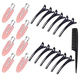 hair clips trend ♚Paket enthalten: Jedes Paket enthält 12-teilige Haarstyling-Clips, 8-teilige Haarspangen ohne Biegung und einen 1-teiligen Schwanzkamm. Insgesamt 21 Stück Haarstyling-Clips und Kämme im Paket. ♚