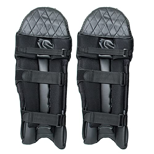 Coussinets de cricket noirs CW avec sangles ajustables taille complète - 3