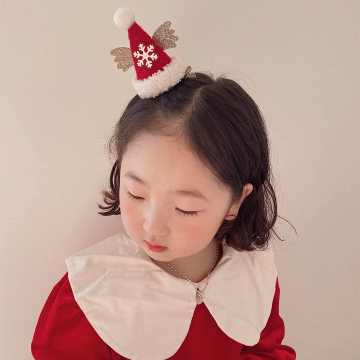 Amazon.co.jp: Lanito クリスマス ヘアクリップ 髪飾り サンタ帽 