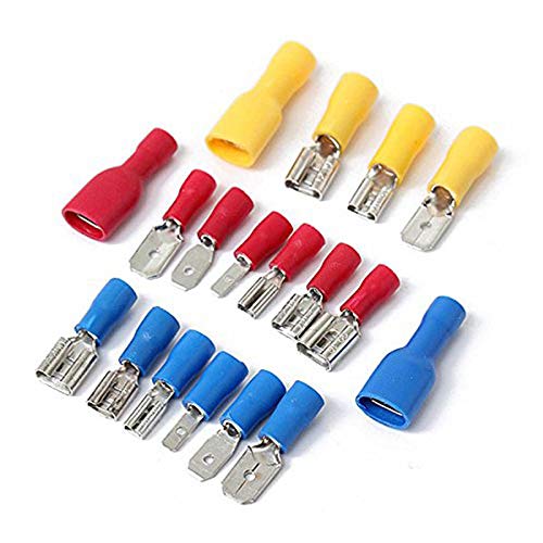 Kit de cosses Assorties Mixtes, connecteurs à sertir, bornes à sertir électriques isolées avec 18 Tailles de connecteurs de Fil électrique, 900 pièces