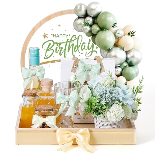 Image of GiftAmaz Wooden Baskets for Gifts Empty, DIY Easter Basket Gift with Clear Arch Acrylic Display Board, Empty Gift Baskets Storage, Birthday Party Wrapping Gift Holder for Baby Shower or Bridal Shower