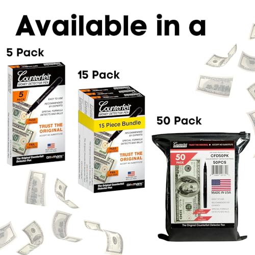 Dri Mark 15 Pack Counterfeit Bill Detector Marker Pen, Made in The USA, 3 Times More Ink, Pocket Size, Fake Money Checker - Money Loss Prevention Tester & Fraud Protection for U.S. Currency (CFD15PK) by Dri Mark - Image 7