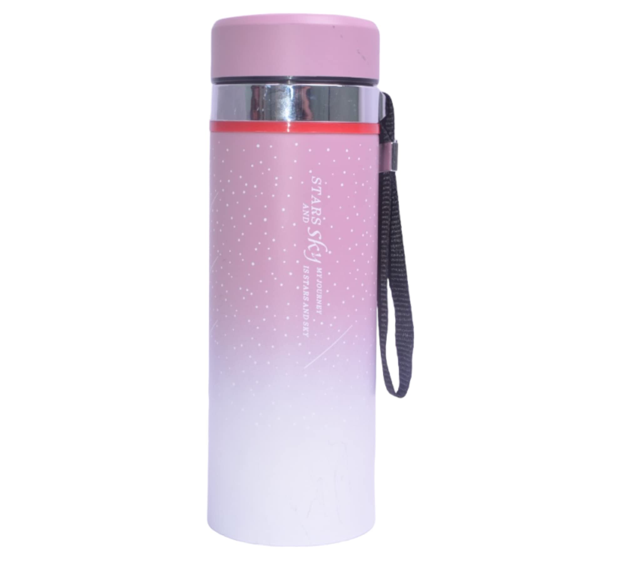 STARS AND SKY water bottle thermos 12 hours cool and hot, double wall stainless steel water bottle insulated flask (PINK)