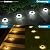 SIEDiNLAR Solar Deck Lights Outdoor 2 Modes 16 LEDs Dock Light Driveway Markers Solar Powered Waterproof for Ground Step Pathway Walkway Stair Garden Road Yard 12 Pack (Cool White/Warm White)