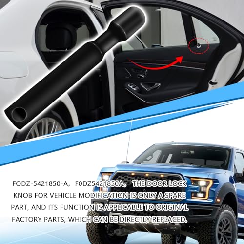Hirificing Car Door Lock Knobs for Ford F150 Explorer, Door Lock Pull Knob, Cover FODZ-5421850-A, Lift Bolt Control Post Pins