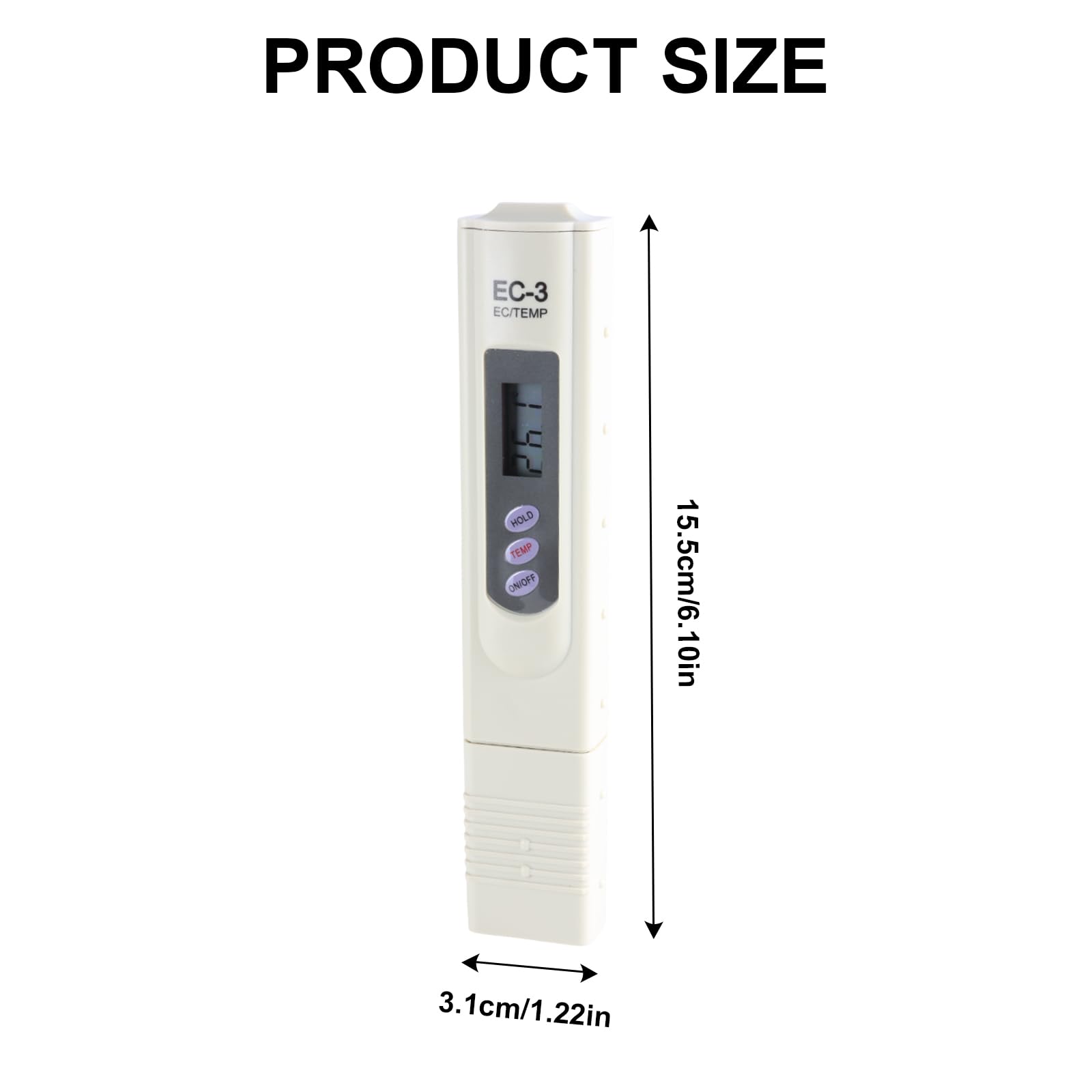 Misuratore di conducibilità elettrica, misuratore digitale 1-9990µS portatile tester di conducibilità elettrica e misuratore di temperatura portatile penna di prova