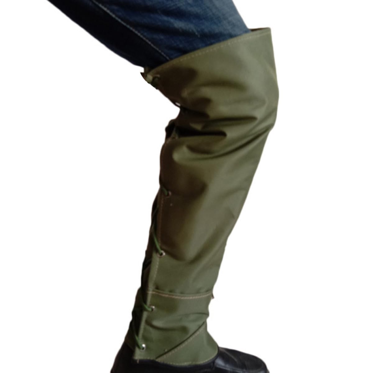 Homoyoyo Guêtres de Protection pour Jambes en Toile Verte, Imperméables
