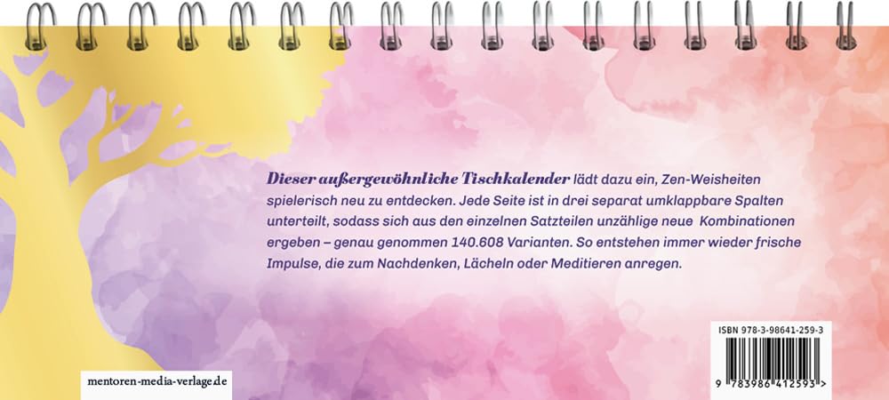Das Kombinarium für Weisheiten aus dem Zen-Buddhismus: 140.608 Kombinationsmöglichkeiten für Klarheit und Inspiration - Tischkalender zum Aufstellen