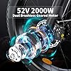 2000W 26” Fat Tire Electric Bike, E Bike for Adults,35MPH Dual Motor Electric Bicycles, 52V 22.4AH Battery Fast Ebikes Dual Hydraulic Brakes,All Terrain E-Bikes (Black -1) #5