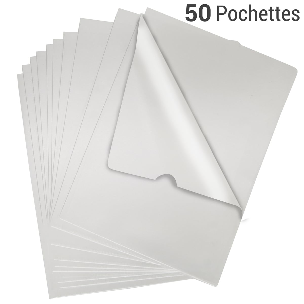 Waytex 931308 Clear A4 Grained 90 Micron Corner Wallet - Pack of 50, Grainées Medium - 50 - Image 4