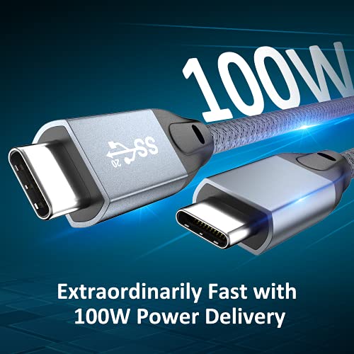 Usebean Usb C To Usb C Cable 100W 10Ft(2 Pack), Usb 3.2 Gen 2X2 20Gbps Data Transfer Type-C Cable Pd Fast Charging,4K Video Monitor Cord,For Thunderbolt 3/4 Macbook Pro, Ipad Pro,Galaxy S21/S20 #TOP1