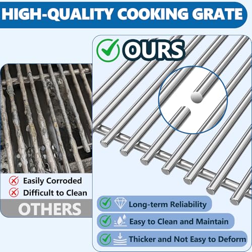 Image of Stainless Steel Grill Grates for Weber Genesis II 600 Series Grill Parts