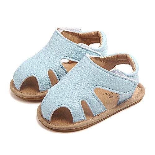 Baby Girls Boys Sandals Infant Leather Premium Rubber Sole Closed-Toe Non-Slip Shoes Toddler Girl Soft First Walkers Shoes