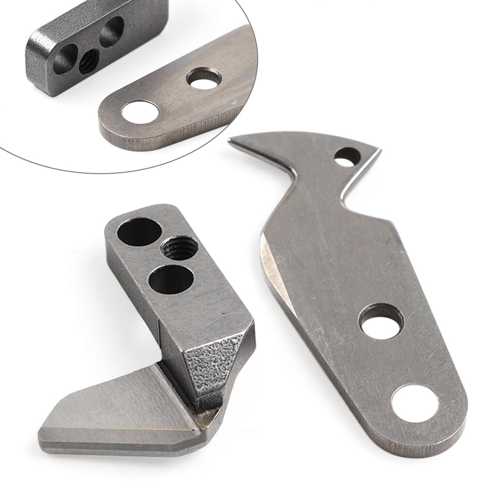 Lirun 1set Metal Moving Fix Movable Stationary Knife # AC05160000 & AC05170000 Silver For TAJIMA 9000 ETC SWF For Toyota ESP