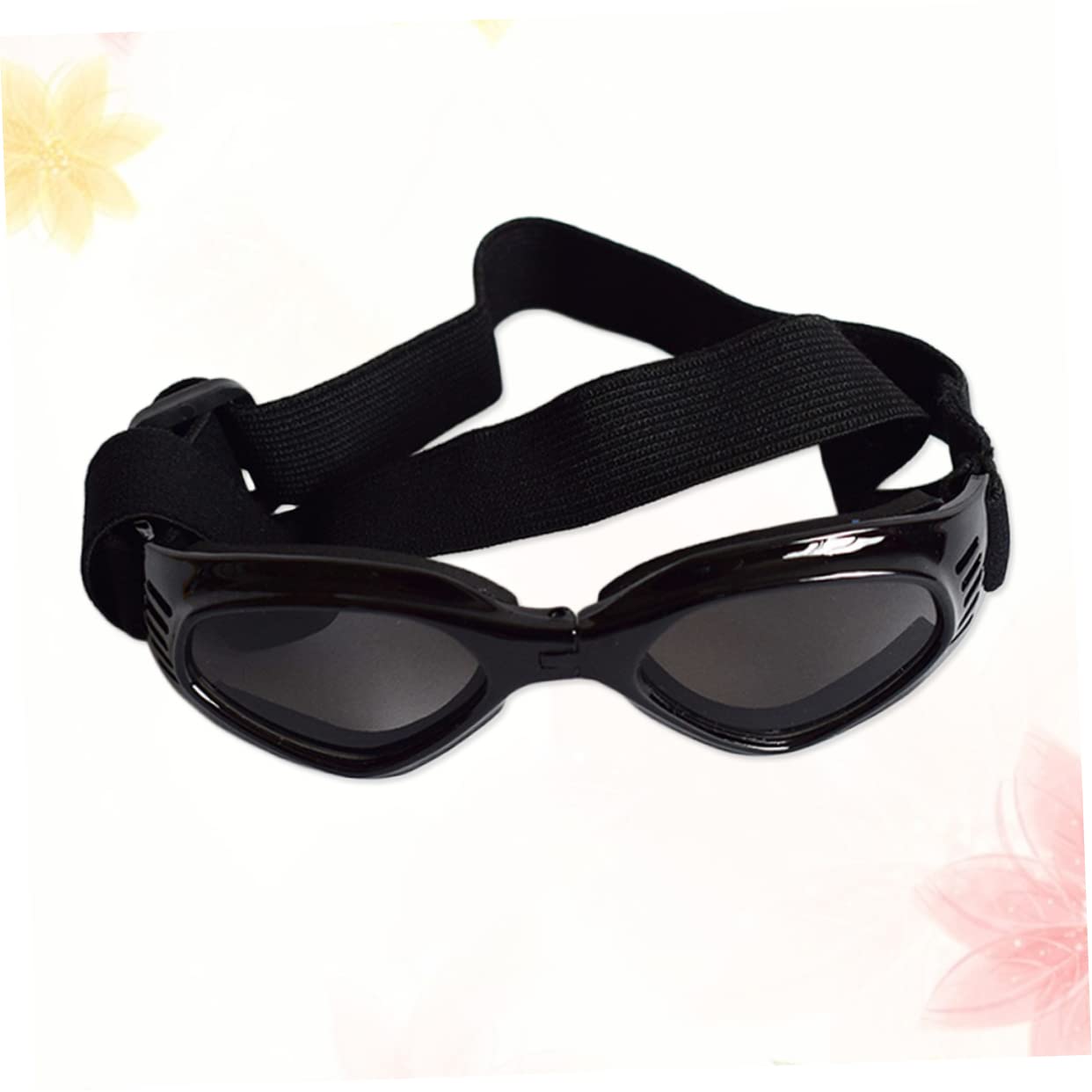 HAPINARY Pet Glasses Dog Cat Sunglasses Uv Protection Sturdy Frame Adjustable Straps Black