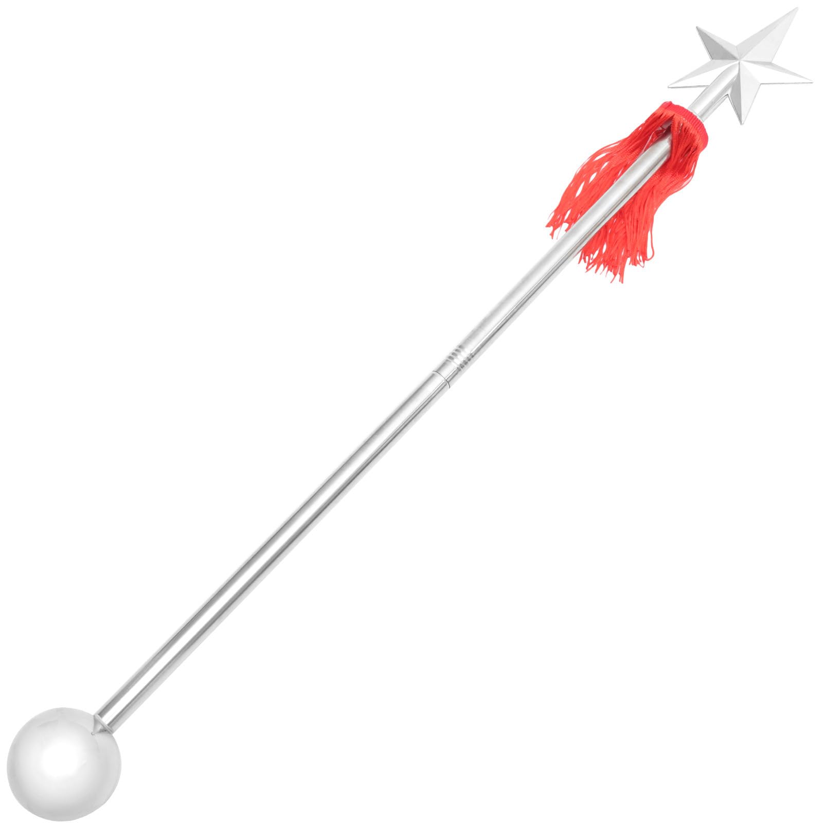 Kisangel Silberner Dirigierstab aus Edelstahl 90cm mit Bester Balance und Feiner Verarbeitung für Musikshow und Konzertzubehör Zufällige Farbe