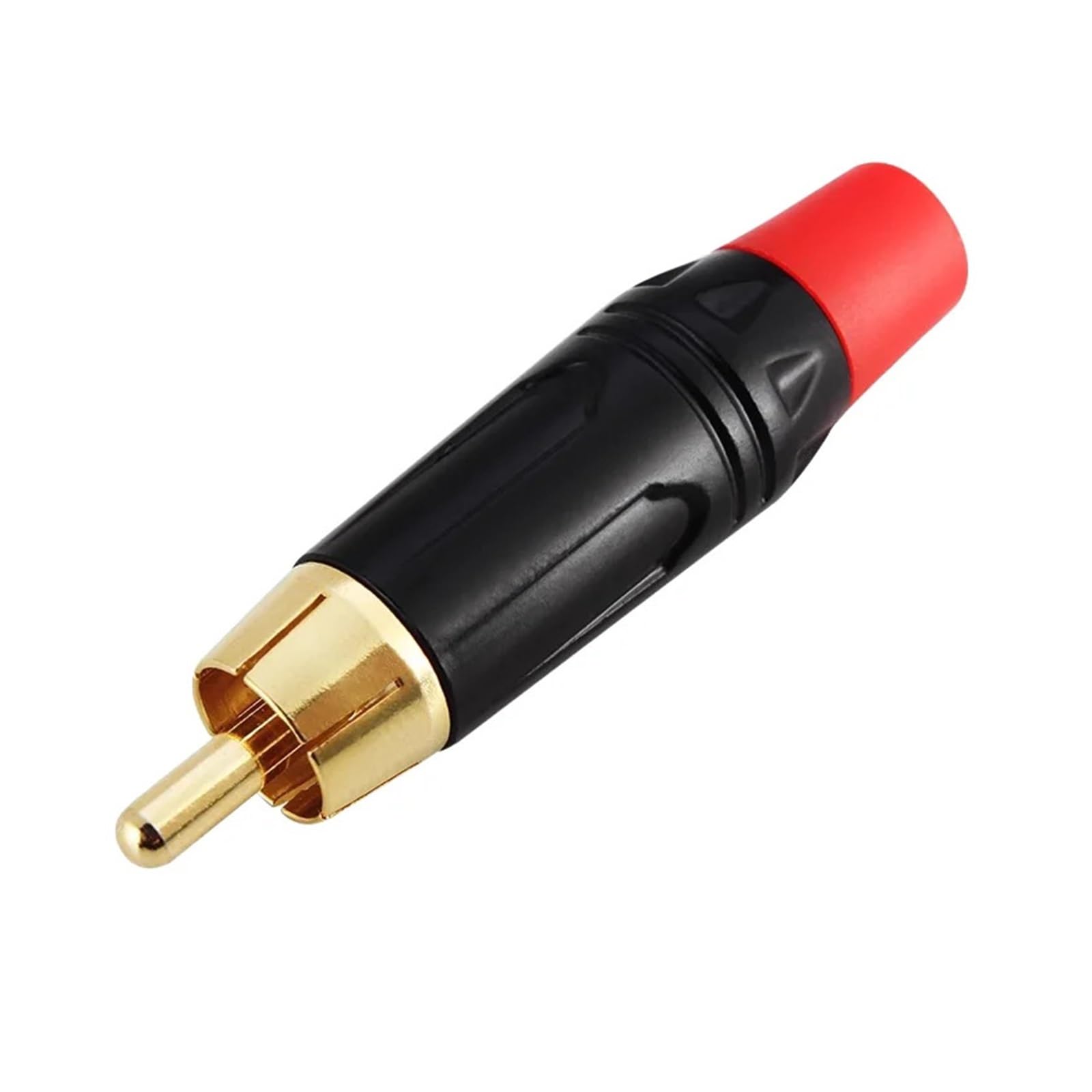 4/8/16/48PCS Suono musicale RCA Connettori Adattatore di spina Cavo coassiale Audio Jack Spina dorata Maschio Senza saldatura Connettore dell'altoparlante ESSEIEIE(Black,48PCS)