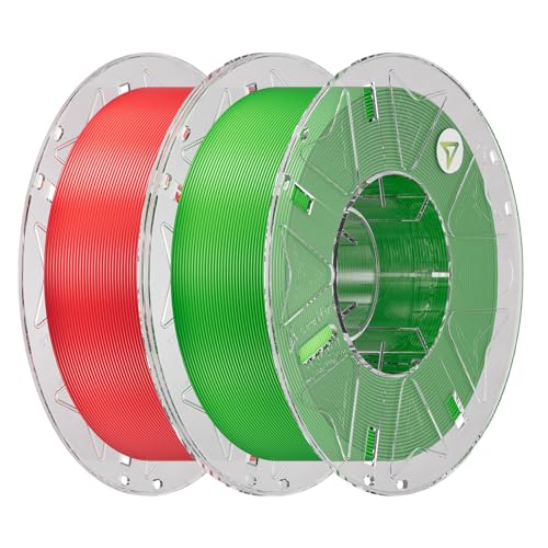 Image of Creality Hyper PLA Filament 2KG, 1.75mm RFID Smart Filament for High-Speed 30-600mm /s, CFS Compatible, Fits Most 3D Printers (Red & Green)