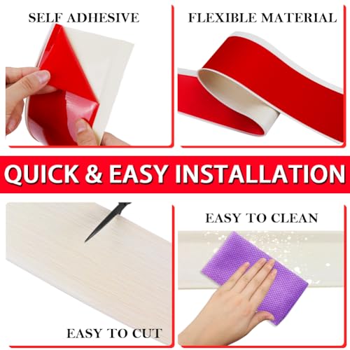image for FONUNO Vinyl Wall Base Baseboard Molding Trim 4