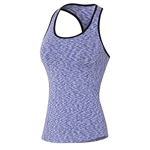 Yoga Running Workout Tops Women's Tank Tops Running Tops Sleeveless Sports Yoga Shirts Soft Ladies Workouts Cycling Biking Clothes for Women (Color : Purple, Size : M)