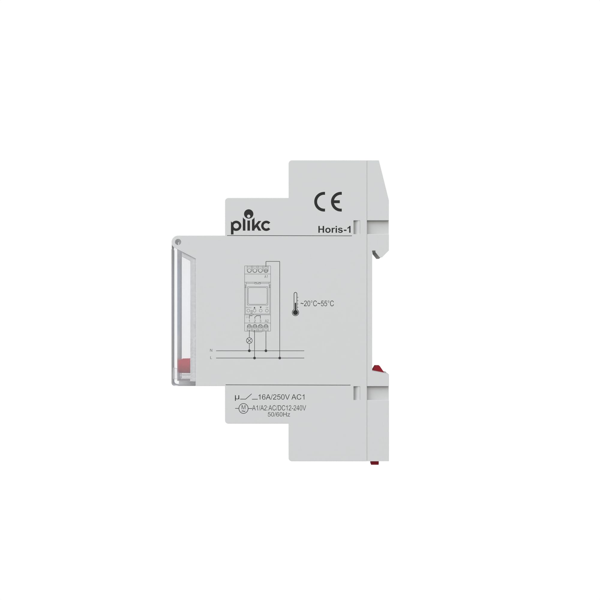 plikc PLK012676 Horis 1 Timer-Wochenzeitschalter digital (1 Kanal), grau