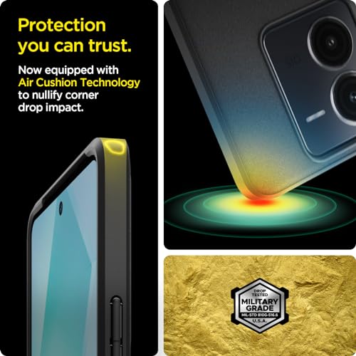 Image of Spigen Essential Sand Blast | vivo iQOO Z8 Case [Flexible] [Air Cushion Protection] iQOO Z8 Back Cover | TPU - Matte Black